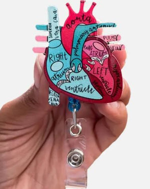 Heart-Shaped Medical ID Badge Holder