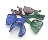 Pre-clinic-Dental Plastic Coated Metal Edentulous Jaws Impression Tray-L