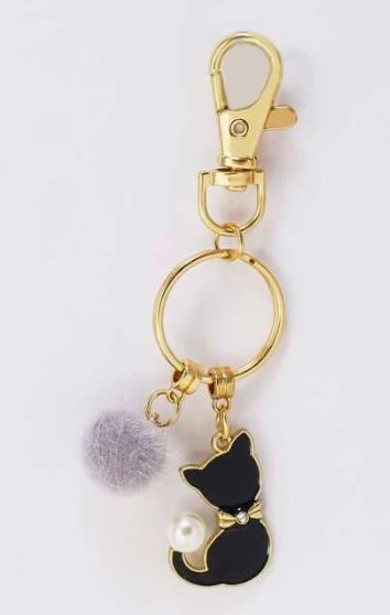 Acc-Key Ring-Pom Pom & Cat Acc-Key Ring-Pom Pom & Cat