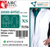 5156-Hospicare-Basic Lab Coat-2030-Unisex-Poplin Fabric-White-XS | ABC Books