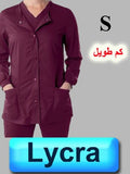 4078-ABC Scrub-Lycra-Long Sleeve-Wine-S | ABC Books
