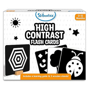 Skillmatics Large Flash Cards for Babies & Infants - High Contrast, 60 Pictures, Visual Stimulation & Sensory Development, Travel Friendly, Gifts for Infants 0 to 12 Months