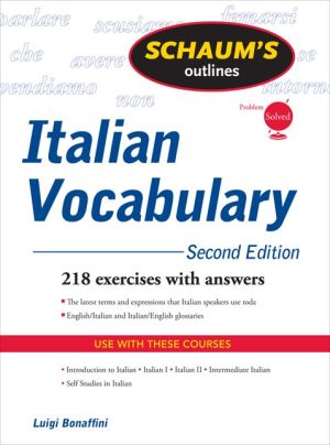 Schaum's Outline of Italian Vocabulary, 2e