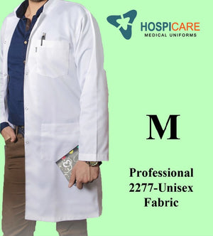 5151-Hospicare-Professional Lab Coat-2277-Unisex-Twill Fabric-Metal Snap-White-M | ABC Books