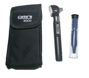 8006-Otoscope Set OMNI 3000 Standard, LED WOSB, Black Color, Soft Pouch