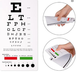 Medical Tools-Ultrassist Snellen Eye Chart, Pocket Size Eye Testing Chart-10*19 CM-Vision Tester