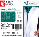 5159-Hospicare-Basic Lab Coat-2030-Unisex-Poplin Fabric-White-L | ABC Books