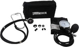 Santamedical Adult Deluxe Aneroid Sphygmomanometer with Stethoscope, Cuff and Carrying case Black