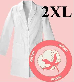 5043-ABC Lab Coat-Cotton Unisex-White-2XL | ABC Books