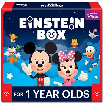 Einstein Box Featuring Disney for 1-Year-Old Boys/Girls Toddler| Board Books and Pretend Play Gift Pack| Learning and Educational Toys| with Mickey and Minnie Mouse| Winnie The Pooh (1 Box Set) | EINSTEIN Einstein Box Featuring Disney for 1-Year-Old Boys/Girls Toddler| Board Books and Pretend Play Gift Pack| Learning and Educational Toys| with Mickey and Minnie Mouse| Winnie The Pooh (1 Box Set) | EINSTEIN