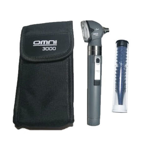 8001-Otoscope Set OMNI 3000 Standard, LED WOSB, Grey Color, Soft Pouch