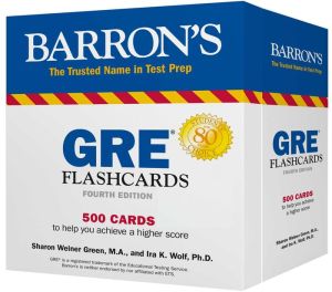 GRE Flashcards: 500 Flashcards to Help You Achieve a Higher Score (Barron's Test Prep), 4e