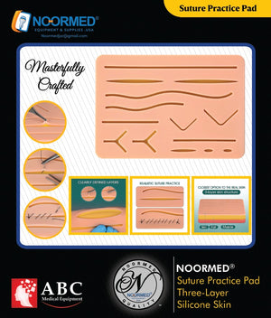 Suture Practice Pad Three-Layer Silicone Skin-NOORMED-Size(cm):37x29x32