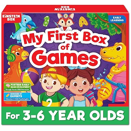 EINSTEIN BOX My First Box of Games for Kids 3+ Years Old | Toys & Gifts for Boys & Girls Ages 3,4,5,6 Years | Kids Games | Birthday Gift for Kids Ages 2,3,4,5 Years | Educational Toys | | Einstein