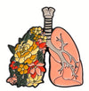 Med Acc-Brooch-Fashion Flowers Decor-Lung