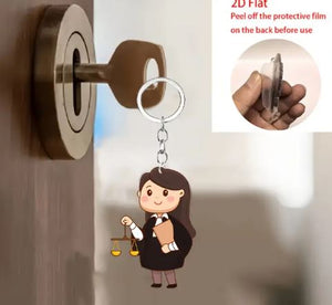 Cute Lawyer Keychain