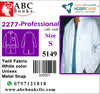 5149-Hospicare-Professional Lab Coat-2277-Unisex-Twill Fabric-Metal Snap-White-S | ABC Books