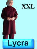 4033-ABC Scrub-Lycra-Long Blouse-Wine-2XL | ABC Books