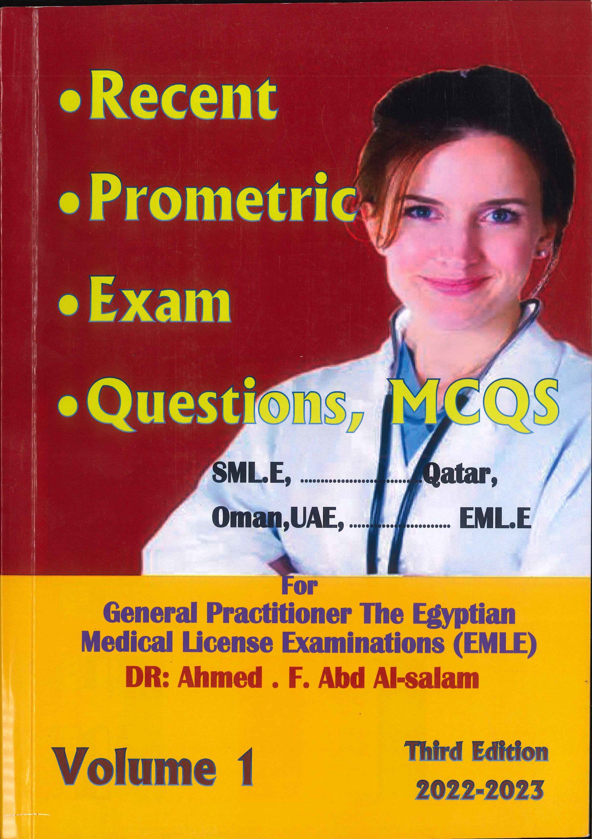 Recent Prometric Exam Questions, MCQS, 3-Volume Set | احمد عبد السلام